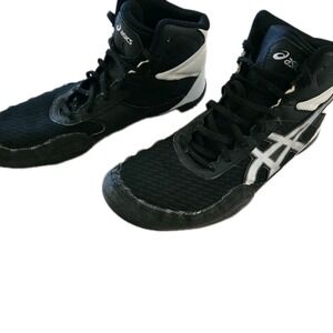 ASICS MEN'S MATFLEX 7 WRESTLING SHOES BLACK WHITE SIZE 9